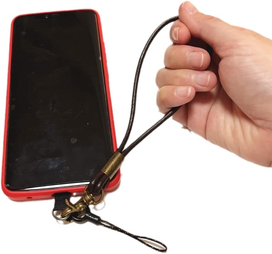 Correa de cuero para muñeca, hecha a mano, de piel auténtica, soporte para llavero, soporte para teléfono de muñeca, correa para teléfono de muñeca