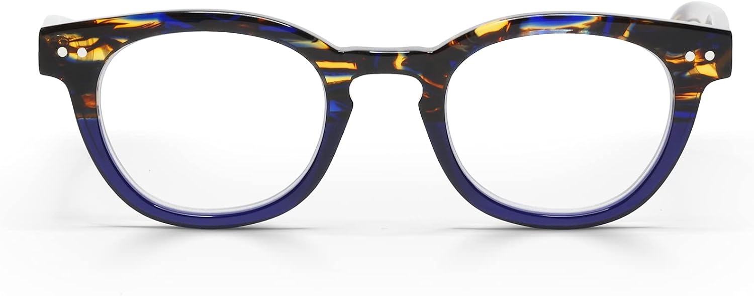 eyebobs – Waylaid  Gafas de lectura prémium para hombres y mujeres  Marco redondo para caras promedio  Disponible en 0.0x – 4.0x