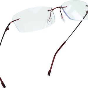 LifeArt Lentes de bloqueo de luz azul, anteojos de lectura para computadora, anti rayos azules, reducen la fatiga ocular, marco sin montura tintada LifeArt Lentes de bloqueo de luz azul, anteojos de lectura para computadora, anti rayos azules, reducen la fatiga ocular, marco sin montura tintada