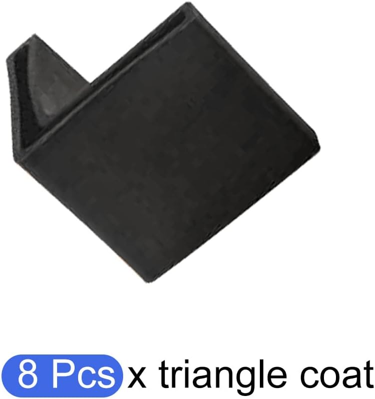 Almohadillas angulares de hierro para muebles (1.5 pulgadas), 8 unidades, cubiertas de plástico en forma de L para pies de muebles, estantes,