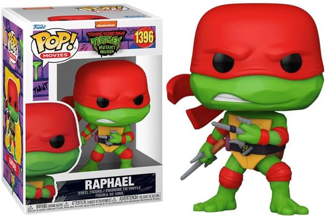 Funko TMNT Mutant Mayhem + Protector Teenage Mutant Ninja Turtles Pop Movies Figura de vinilo (incluye caja protectora ToyBop Caja Coleccionista)
