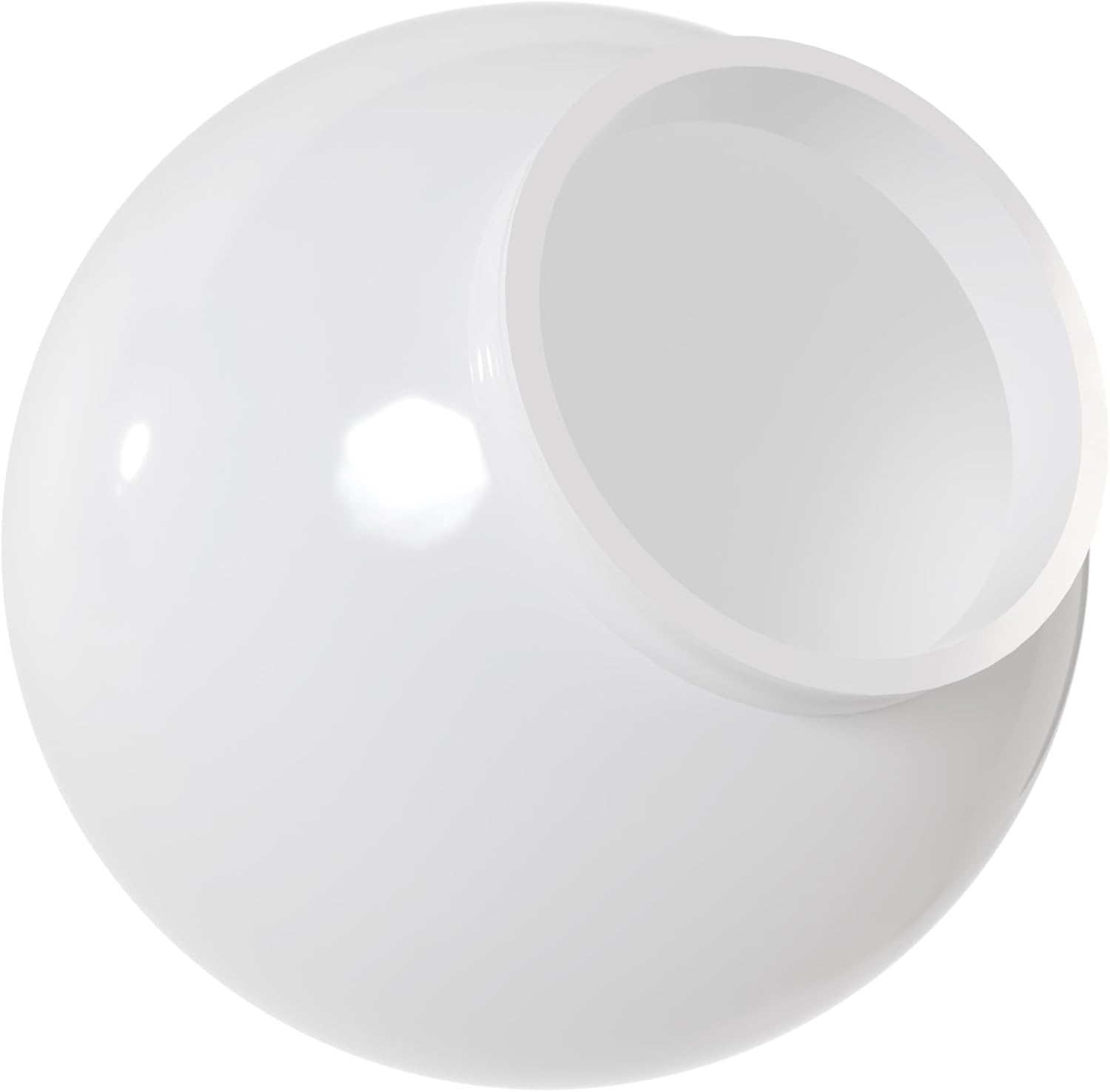 KastLite Globo de poste de lámpara acrílica blanca de 6 pulgadas  Textura suave con cuello de ajuste de 3.14 pulgadas  Fabricado en los Estados