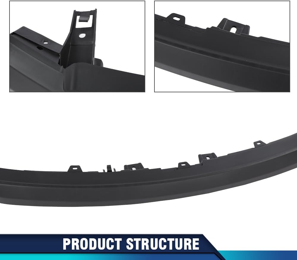 PIT66 Cubierta de parachoques delantero superior negra texturizada compatible con Ford F150 XL 2009-2014 11735587, FO1000643