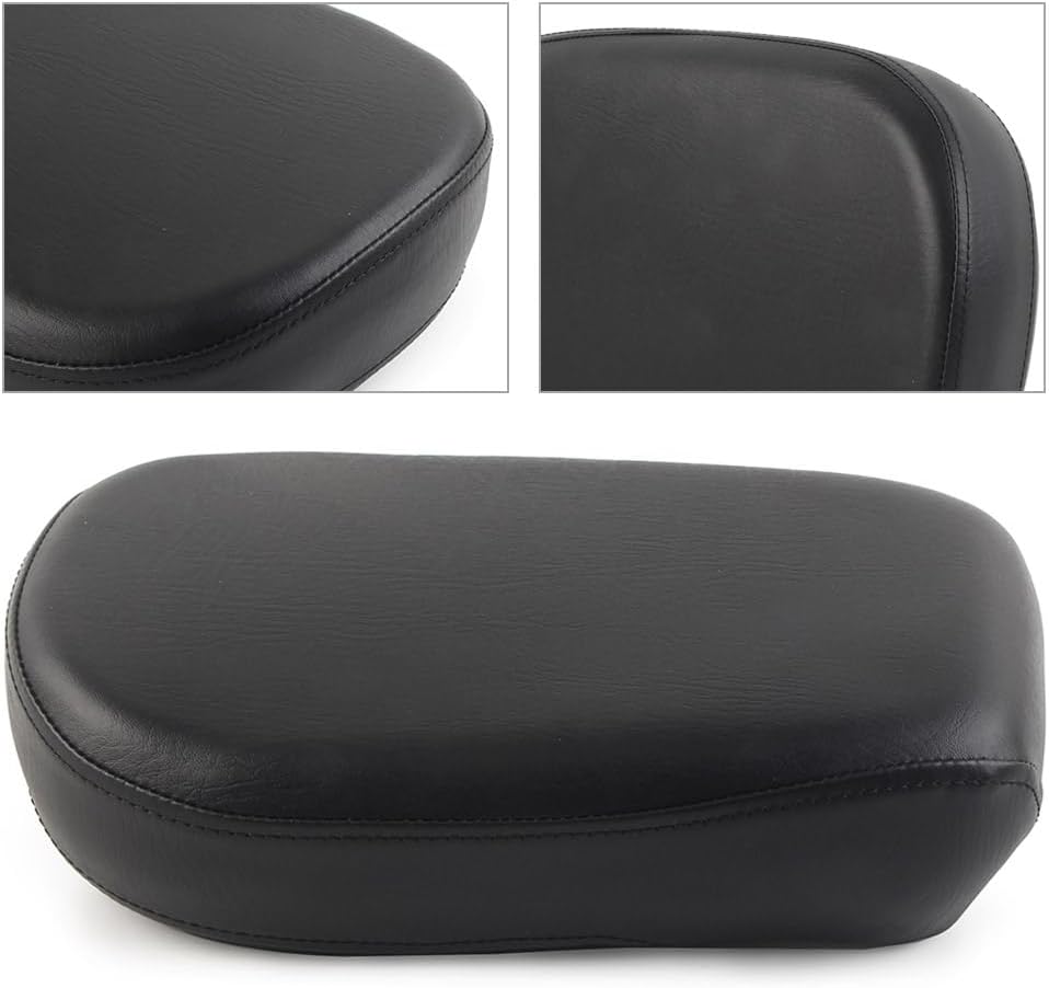 LIRU – Cojín para asiento de pasajero trasero de motocicleta para Yamaha XVS 650 1998-2010, V-Star 650 1998-2010, negro