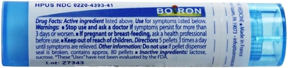 Boiron – Rhus Toxicodendron – 30C (80 Pellet)