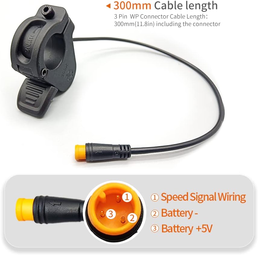 Ebike Throttle Throttle WUXING 300X mano derechaizquierda acelerador de desmontaje rápido para 24 V 36 V 48 V 60 V 72 V acelerador de bicicleta