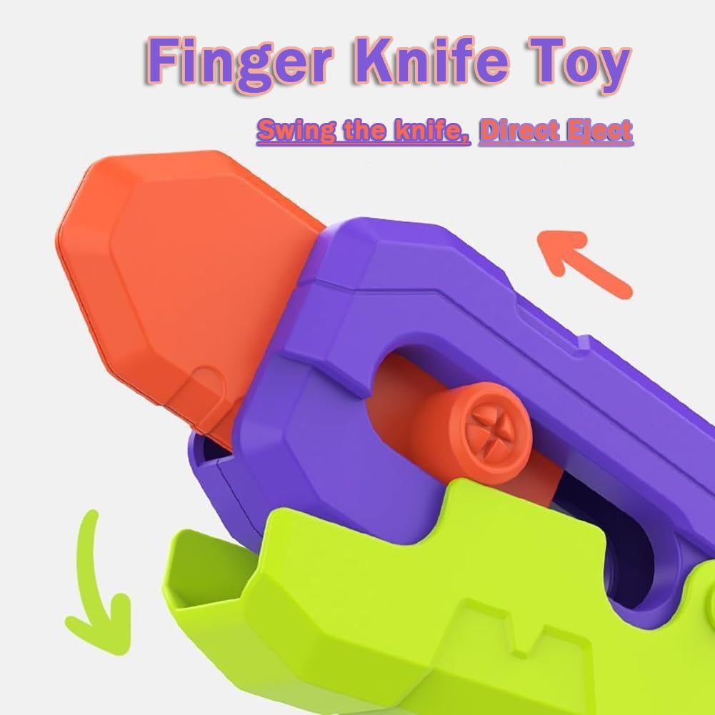 Dreamplay Juego de 2 pistolas de juguete para la ansiedad, 2 piezas de plástico 3D Mini 1911 Fidget Gun Knife Toy Adult Slider, juguete de pistola