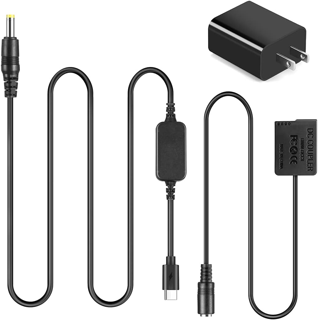 Cable USB tipo C AC8 DMW-BLC12 DCC8 DC acoplador PD adaptador para Lumix GH2 GH2K G81 G85 GX8 FZ1000 FZ2500 FZ300 G7 G6