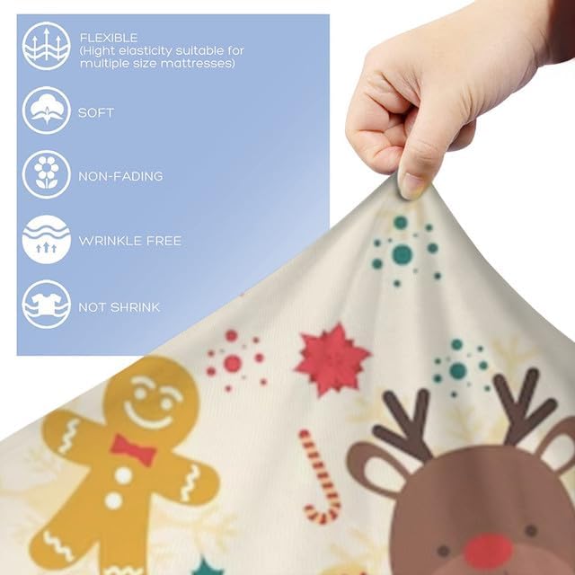 Bidesign Juego de funda de edredón tamaño matrimonial con temática navideña (diseño de cerezaárbol de Navidadcampana) para vacaciones (1 funda de