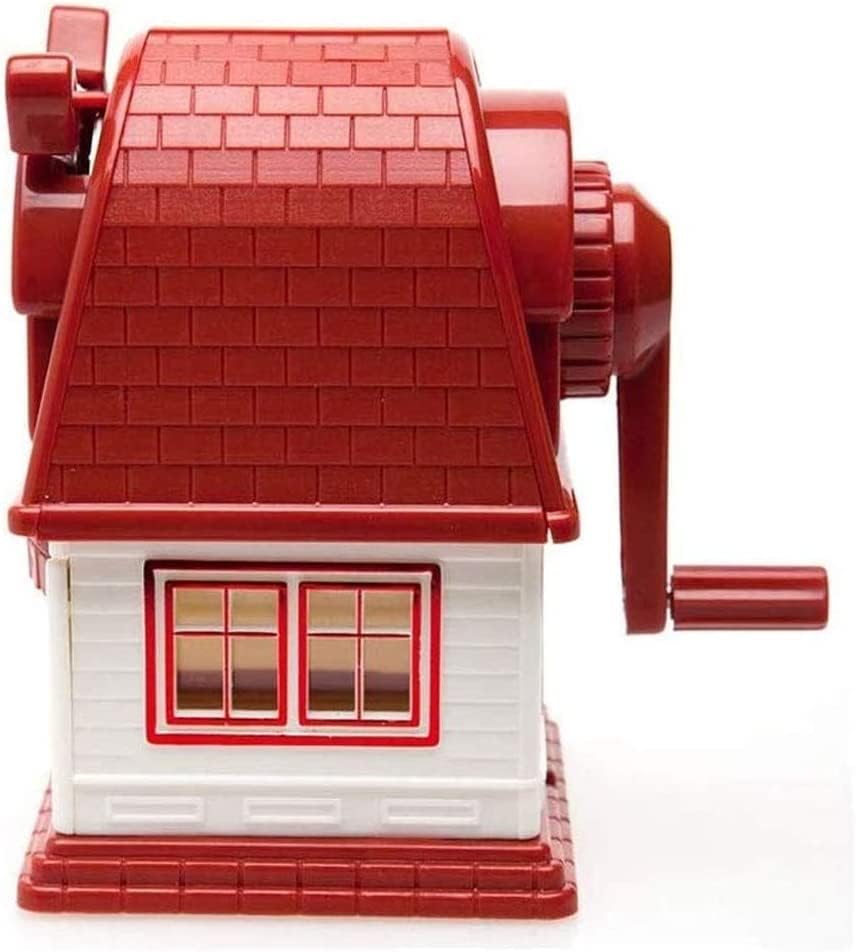 JITEM Sacapuntas House – Sacapuntas manual con manivela con bandeja para virutas, para la escuela, el hogar, la oficina, para niños y niñas, lápices