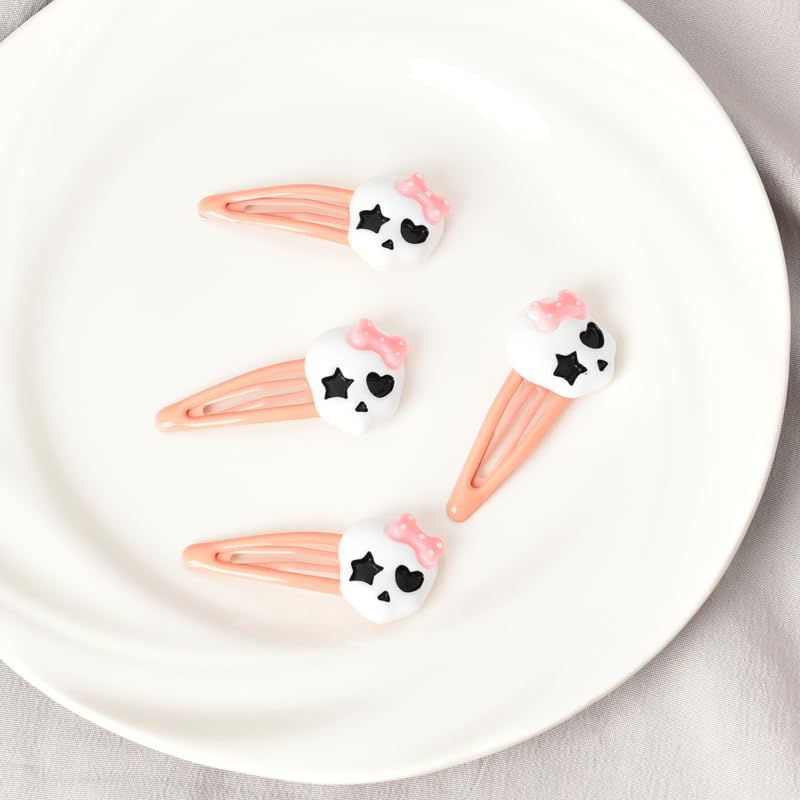 Pinzas para el cabello de color rosa para mujeres y niñas, pinzas góticas para el cabello para adolescentes y niñas, clip de pelo de Halloween para