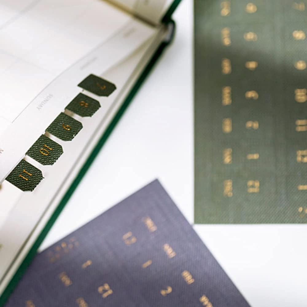 10 hojas autoadhesivas de color degradado, pestañas de índice de calendario mensual para planificadores, diarios, cuadernos, agendas y