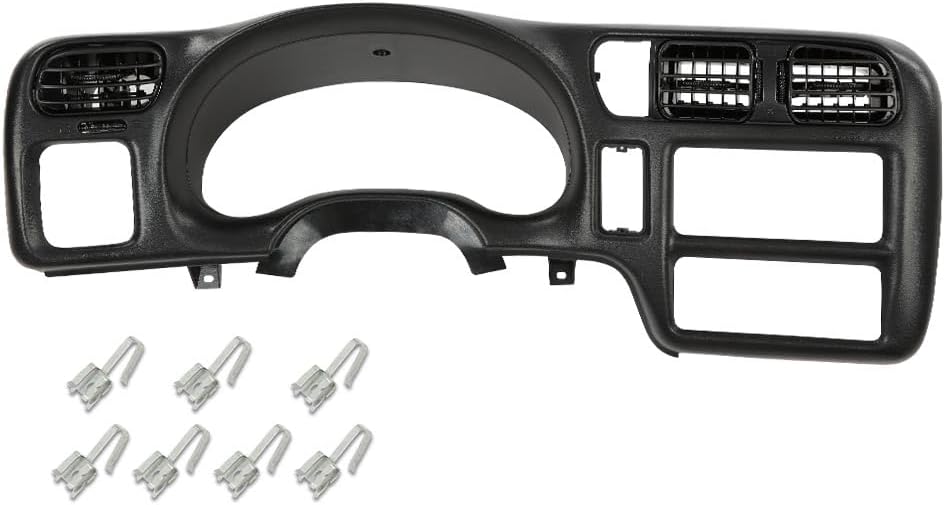 G-PLUS Cubierta de salpicadero compatible con Chevy Blazer S10GMC Jimmy Sonoma 1998-2004, color negro