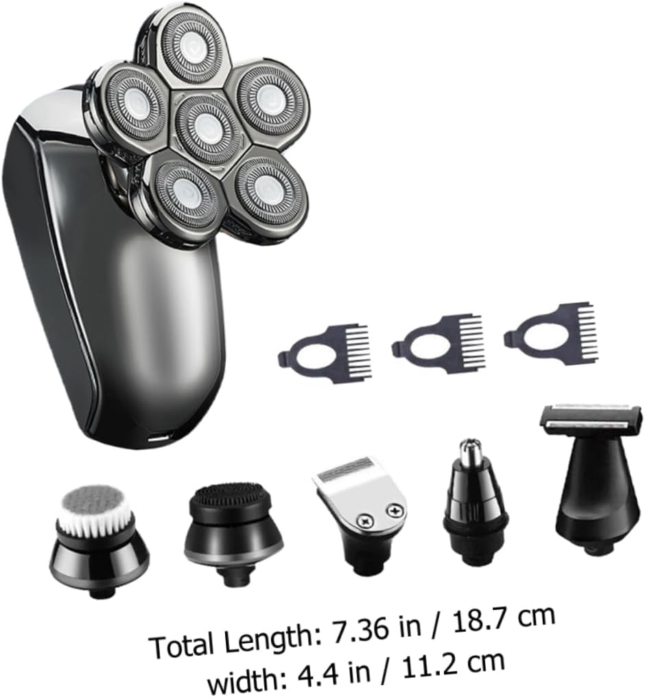 FOMIYES Juego de 2 juegos de afeitadora eléctrica para peluquería Maquina de afeitar para hombre, afeitadora de cuerpo eléctrico, kit facial de