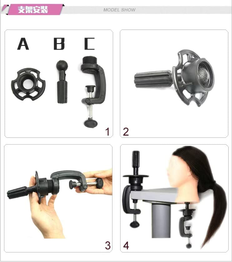 Cabeza de maniquí afro 100% pelo real, cabeza de entrenamiento para peinar cabeza trenzada, cabeza de muñeca para practicar trenzas y trenzas