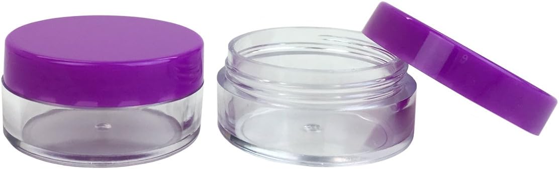 Beauticom Tarros transparentes redondos de 0.35 oz0.3 fl oz (0.35 Fl Oz) con tapas superiores redondas para cremas, lociones, maquillaje, polvos,