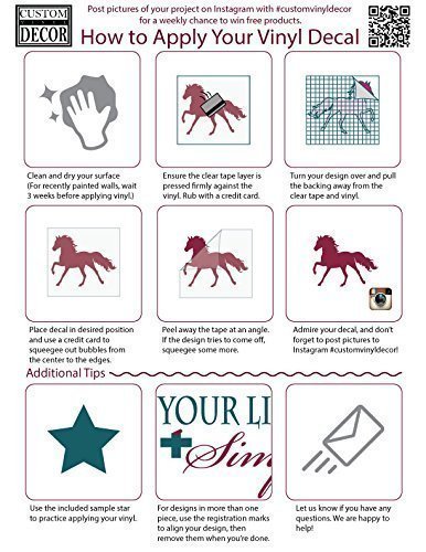 Unicorn Stickers for Kids Room – Never Stop Believing Magical Themed Wall Decor – Vinyl Mural for Girls or Boys Bedroom, Baby Nursery, or Playroom
