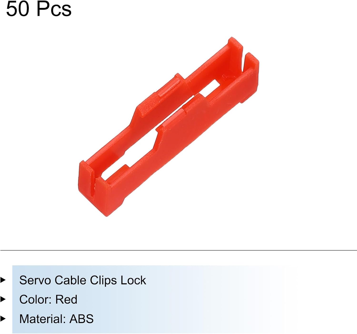 MECCANIXITY 50 clips de cable servo, extensión de servo ABS, soporte de fijación de hebilla de cable de seguridad para avión a control remoto,