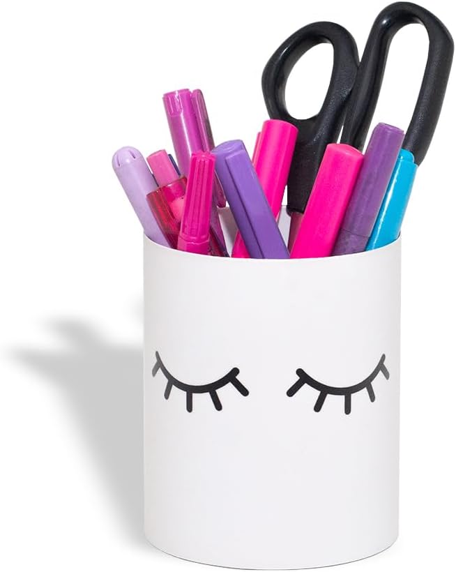GEGUTON Soporte para bolígrafo con diseño de maquillaje, accesorios y portalápices para organizadores de escritorio, artículos de decoración para