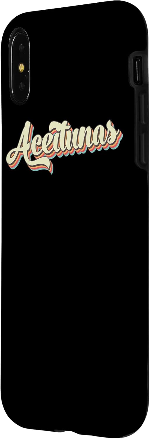 iPhone XXS Aceitunas TShirt Retro Art Baseball Font Vintage Case