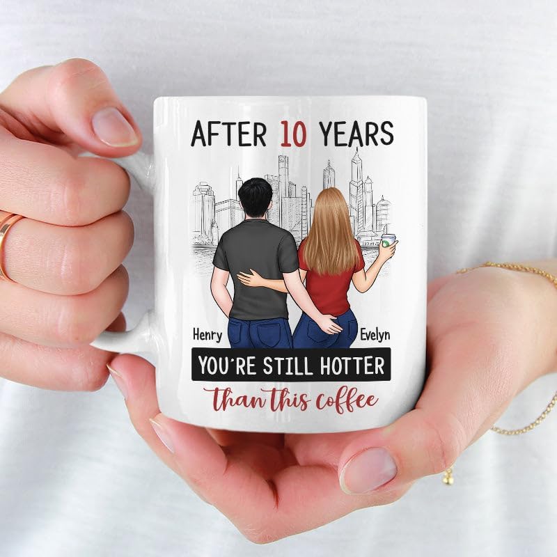 Pawfect House After Years You’re Still Hotter Than This Coffee, divertidas tazas de café, aniversario, Navidad, regalos de cumpleaños para marido,