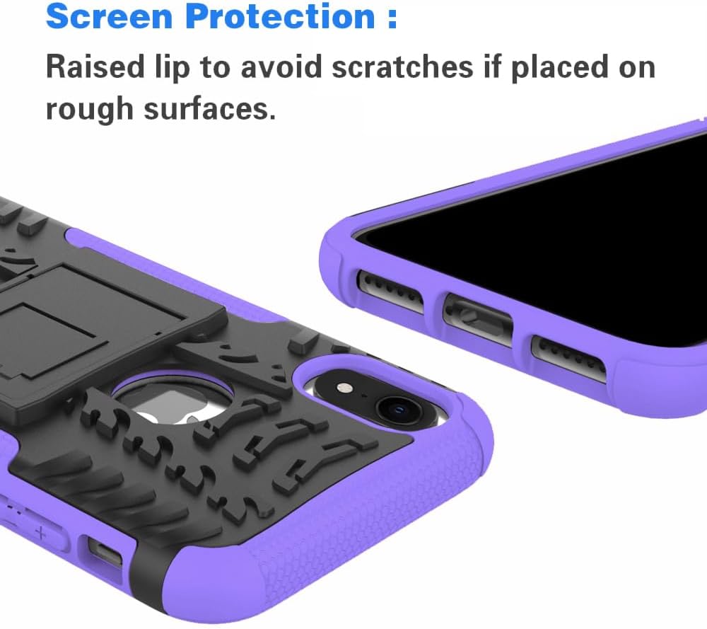 Asuwish Funda protectora para iPhone XR 6.1 con protector de pantalla de vidrio templado, híbrida, resistente, funda protectora para iPhone XR