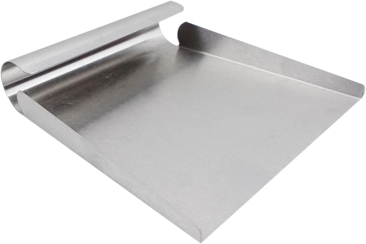 Cuchara de acero inoxidable para alimentos, cuchara cuadrada grande de una pieza con lados, cuchara de hielo de metal de 5.9 pulgadas, raspador de