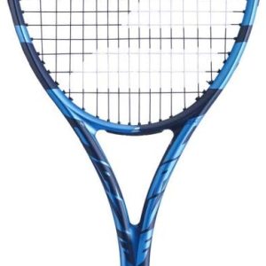 Babolat Pure Drive + Tennis Racquet (10th Gen) – Strung with 16g White Babolat Syn Gut at Mid-Range Tension Babolat Pure Drive + Tennis Racquet (10th Gen) – Strung with 16g White Babolat Syn Gut at Mid-Range Tension