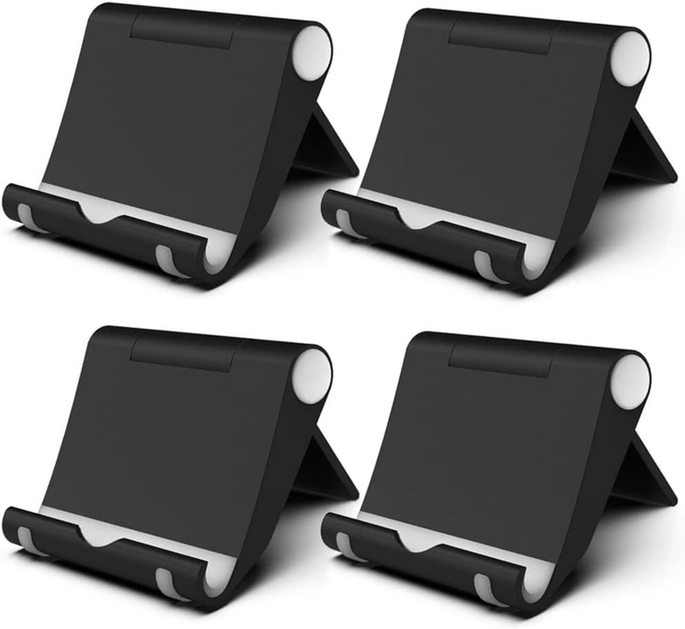 4 soportes de teléfono móvil ajustables para escritorio compatibles con iPhone 14 13 12 11 8 Pro Max SE XS XR Plus Samsung Galaxy Note20 S20 S10 S9