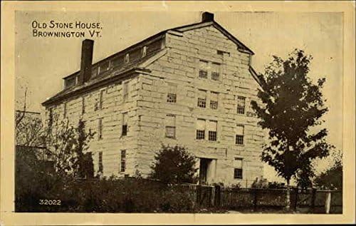 Old Stone House Brownington, Vermont VT Original Antique Postcard
