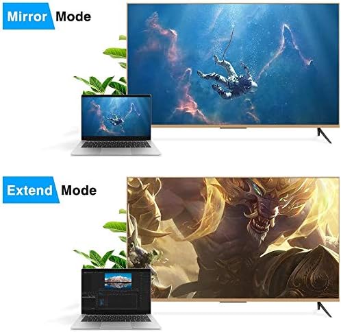 Adaptador DisplayPort a HDMI, portátil, transmite audio y video HD, compatible con conectores chapados en oro de 1920 x 1200  1080 p