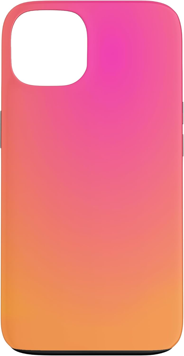 Funda para iPhone 13 rosa y naranja degradado lindo Aura Aesthetic para mujer