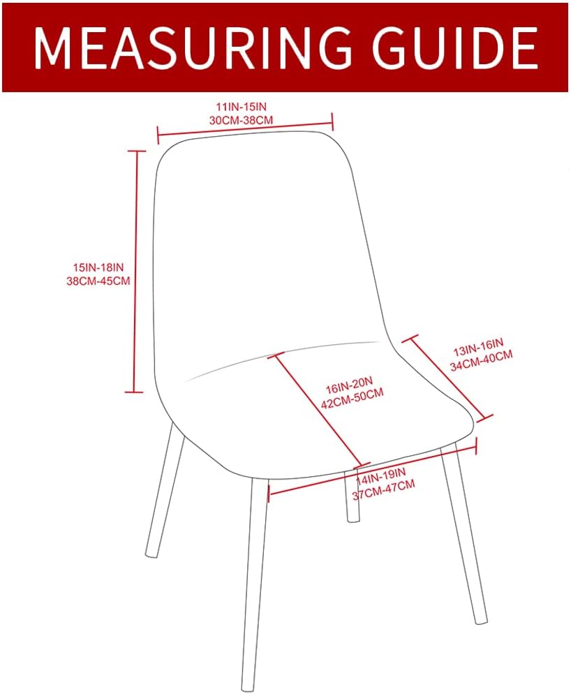 LIPOR Juego de 2 fundas elásticas de terciopelo para silla, fundas protectoras para sillas de comedor, modernas de mediados de siglo, sin brazos,