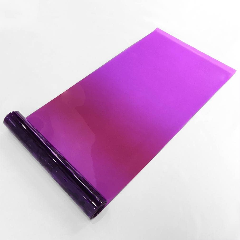 Rollo de cuero sintético de gelatina de PVC morado de 12 x 53 pulgadas de grosor, 0.047 in, impermeable, de vinilo degradado, para manualidades,