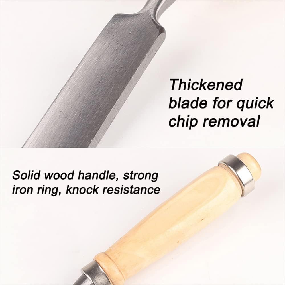 Juego de cinceles de grabado de carpintero, cincel semicircular para carpintería, cincel tallado de acero al cromo vanadio, carpintero de madera,