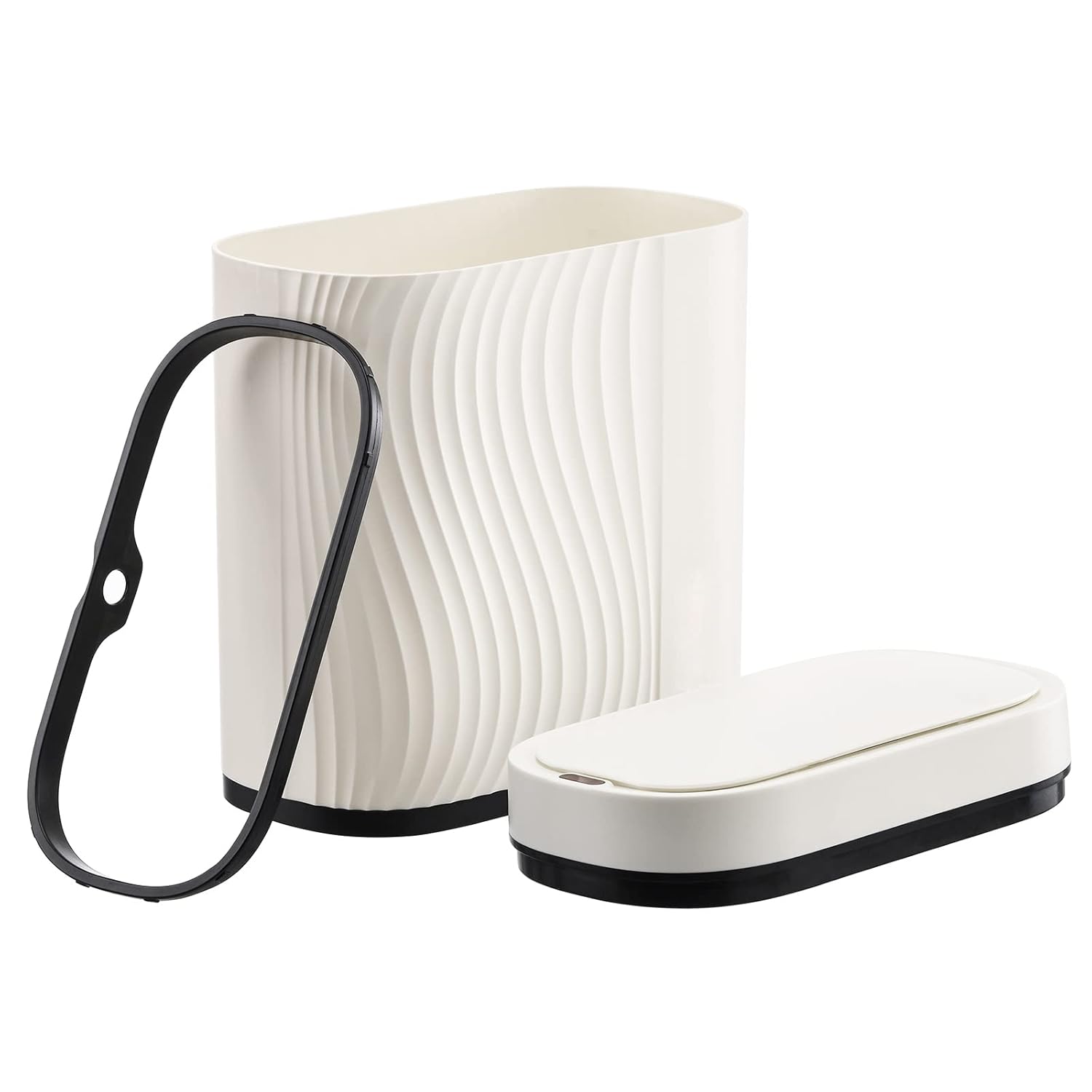 Cubo de basura automático pequeño de plástico de 2.6 galones, bote de basura inteligente sin contacto, cubo de basura con sensor de movimiento con