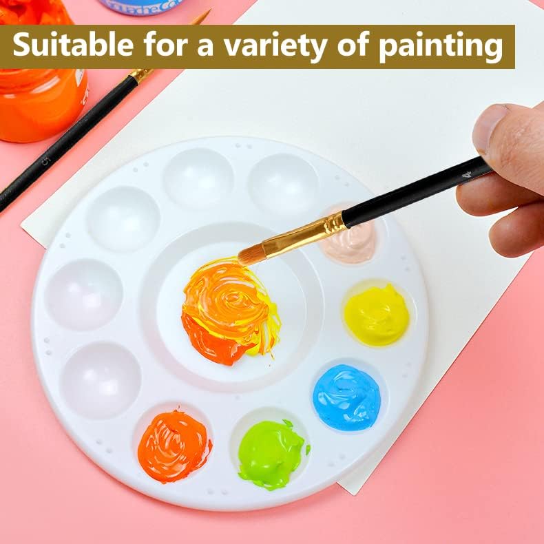 Juego de 100 pinceles de pintura, 100 pinceles de pintura negra al óleo y acuarela, cabezal de cepillo de nailon, juego de pinceles de pintura