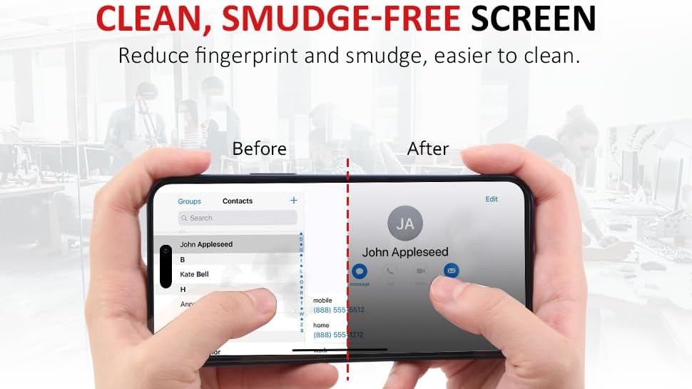 iCarez Protector de pantalla de vidrio templado de privacidad para iPhone 15 de 6.1 pulgadas 2023 paquete de 2 Instalación de bandeja de cobertura