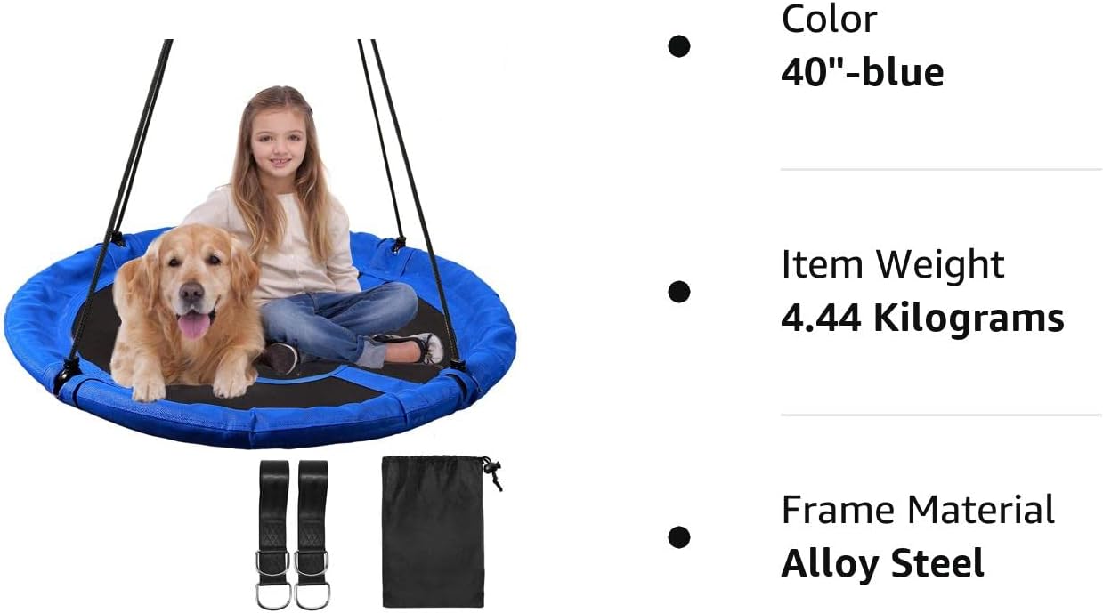 RedSwing Columpio para niños en interiores y exteriores, columpio redondo grande de 4340 pulgadas, ideal para árboles, columpios, patio trasero,