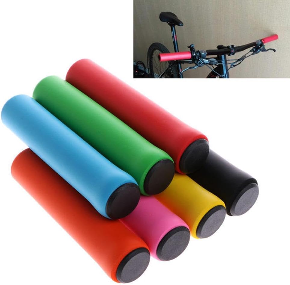 1 par de empuñaduras para manillar de bicicleta, esponja de silicona de espuma suave, cubierta antideslizante para mango de ciclismo, se adapta a la