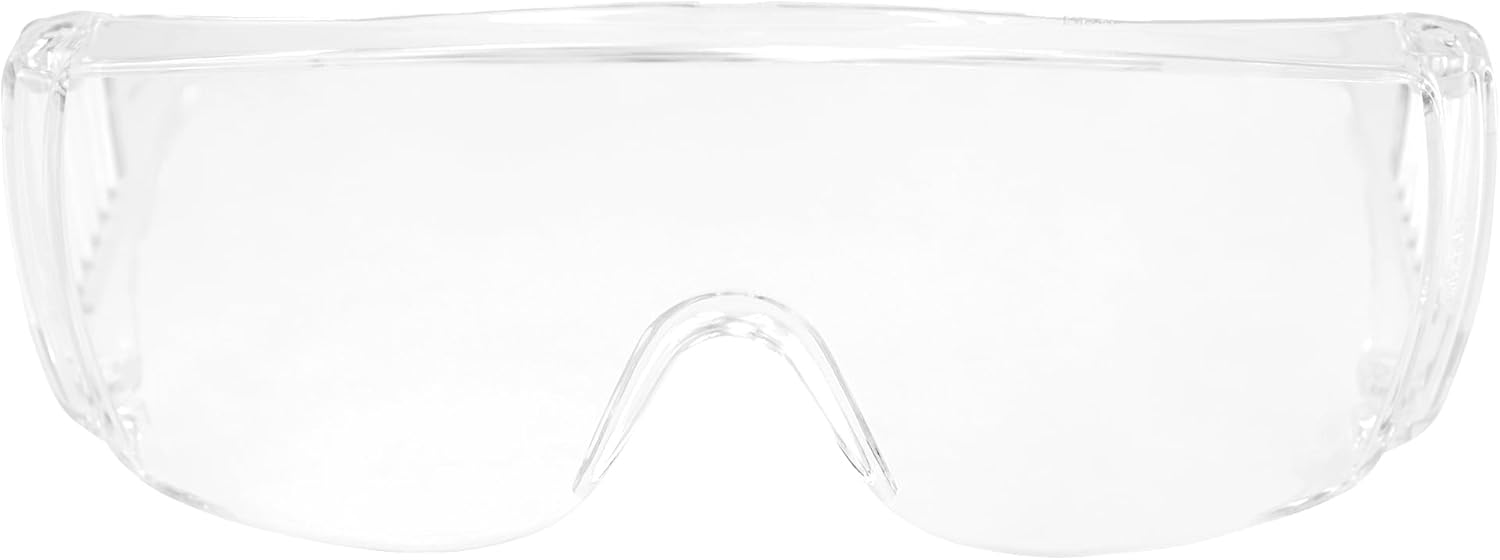 Birdz 2 gafas de seguridad de alto impacto, gafas que se adaptan sobre las gafas, marco transparente, lente, protección UV máxima, protectores