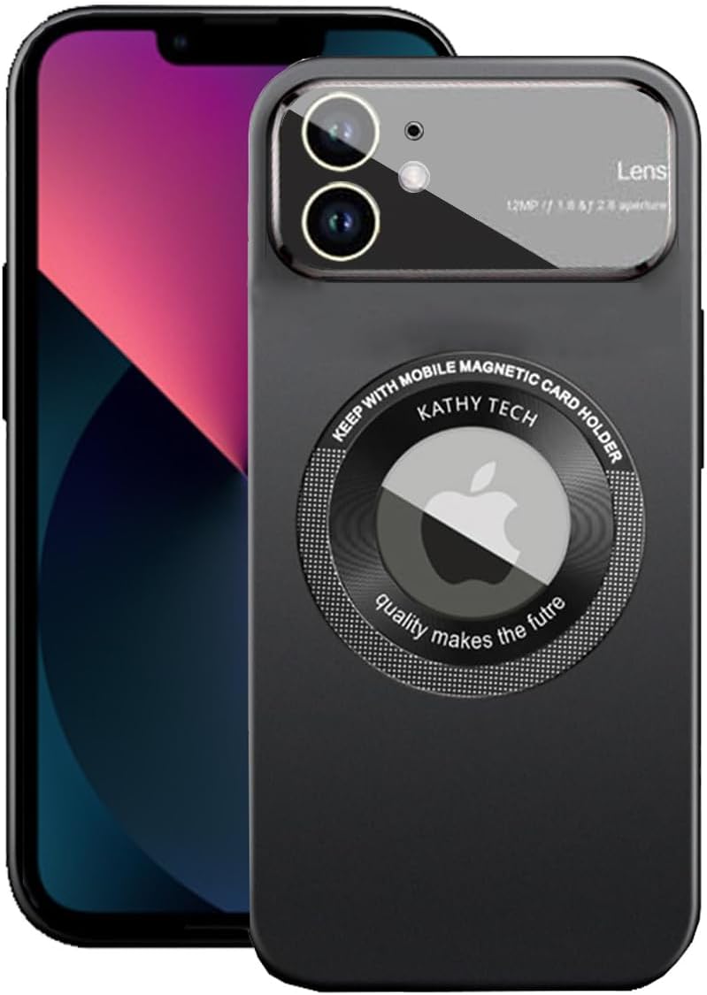 Funda para iPhone 11 de 6.1 pulgadas 2019, diseño de ventana grande, PC duro integrado de lujo protector de lente de cámara de protección completa