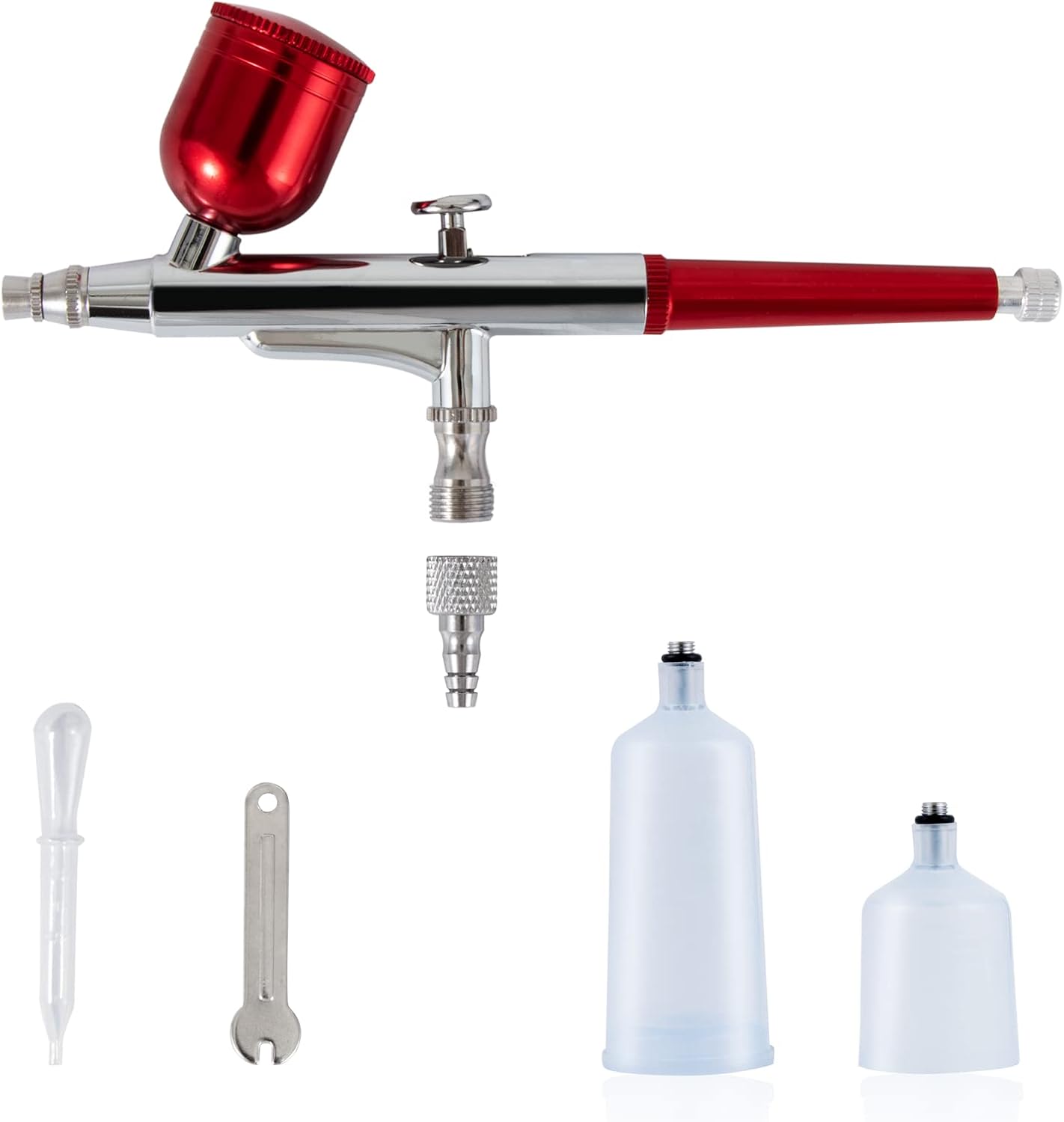 imyyds Kit de aerógrafo solo pistola de aerógrafo Juego de aerógrafo de alimentación por gravedad de doble acción
