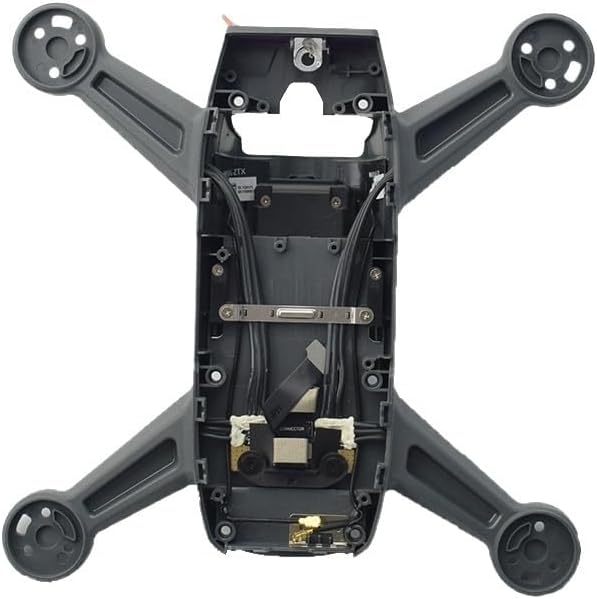 Carcasa de cuerpo de marco medio con apéndice para DJI Spark Repalcement Dron, piezas de reparación de accesorios (color  con accesorios)