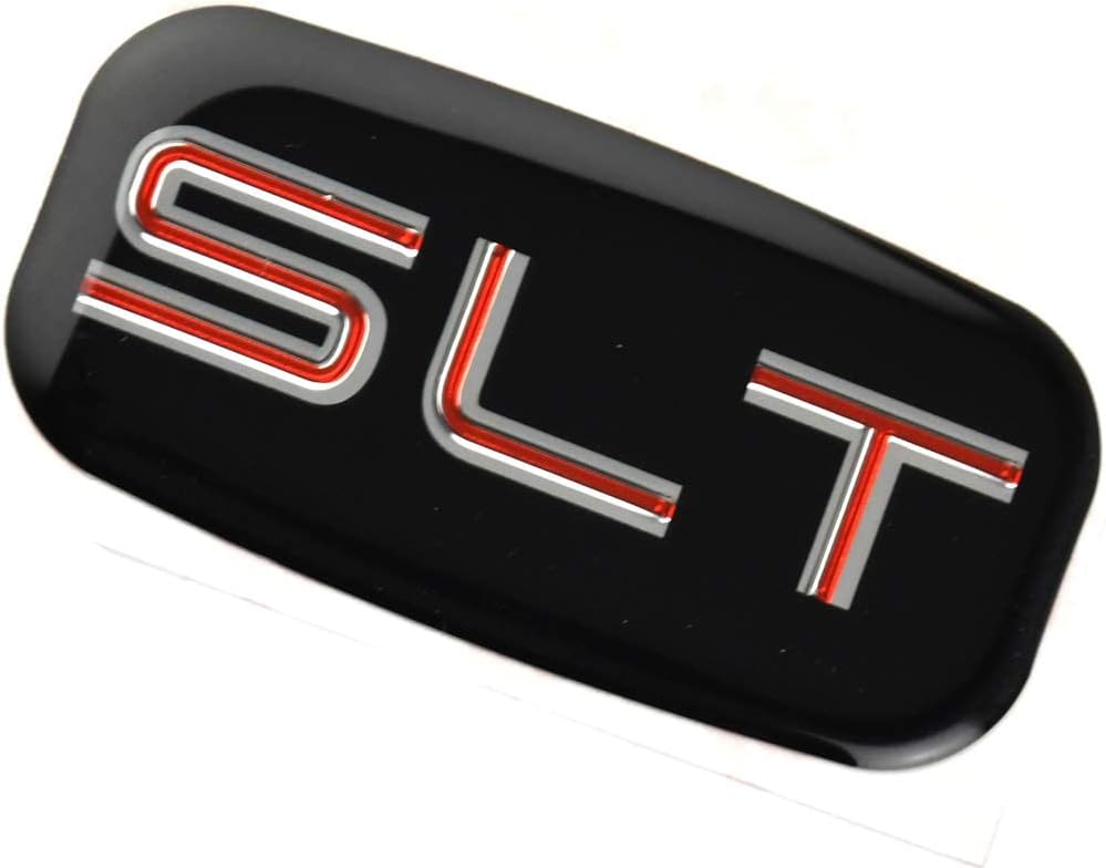 2 emblemas de cabina SLT 3D de repuesto para pilar de techo de Yukon Suburban Sierra 03 06 (cromorojo)