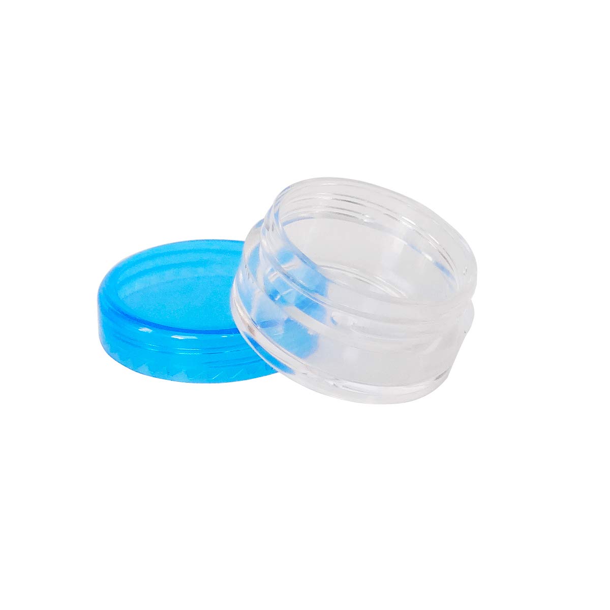 Wopanxye – 20 frascos pequeños de 0.2 fl oz sin BPA, muestra cosmética de 0.18 oz, recipiente vacío de plástico con tapa de rosca azul, para