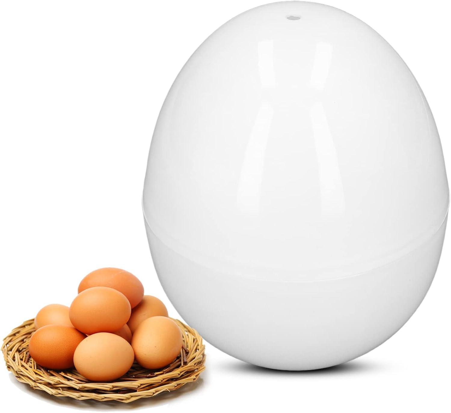 Olla eléctrica rápida para huevos duros, capacidad para 4 huevos, para huevos duros, escalfados, revueltos, tortillas, verduras al vapor, albóndigas