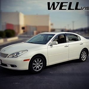 WellVisors Repuesto para Lexus ES300 y ES330 2002-2006 Clip-ON cromado, protector de lluvia lateral teñido de humo, deflectores de ventana 3-847LX010 WellVisors Repuesto para Lexus ES300 y ES330 2002-2006 Clip-ON cromado, protector de lluvia lateral teñido de humo, deflectores de ventana 3-847LX010