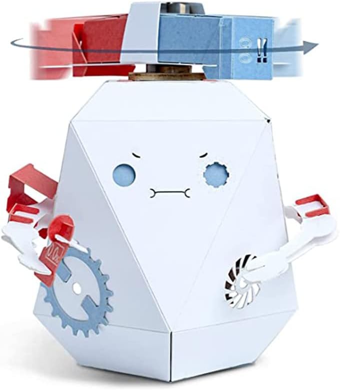 ROBOTRY – Kit de fabricación de robots de papel en movimiento, aprende 5 mecanismos de robot muy básicos (el oficial de policía genial, Poli)