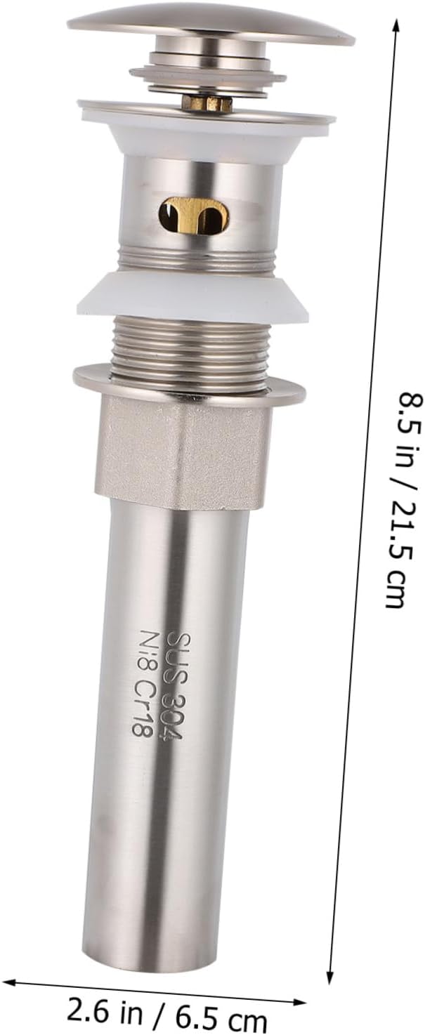 Uonlytech Tapón de drenaje para lavabo de baño, cabeza de hongo, tubo de drenaje, escurridor de rebote, tapón para fregadero de baño, tapón de